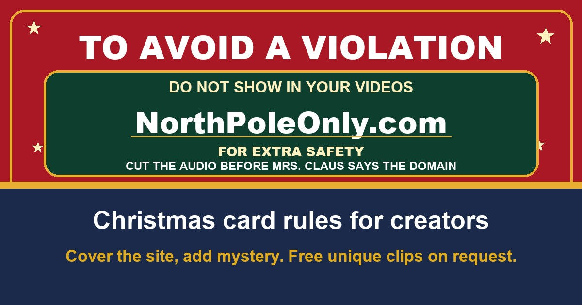 Christmas card rules