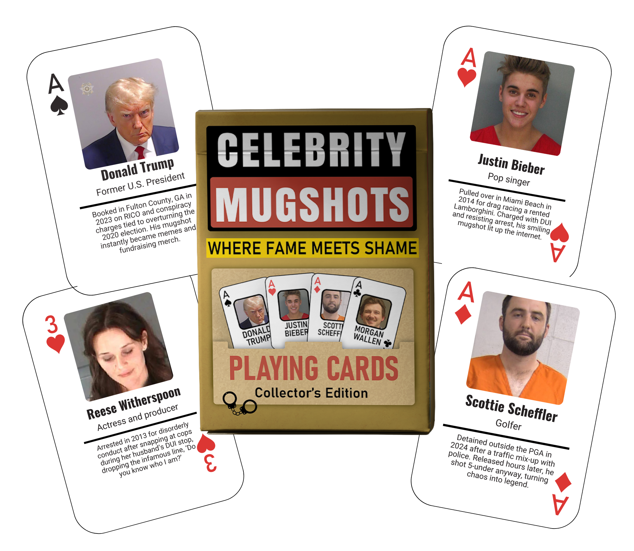 Celebrity Mugshots: Fame Meets Shame Collector Edition Playing Cards