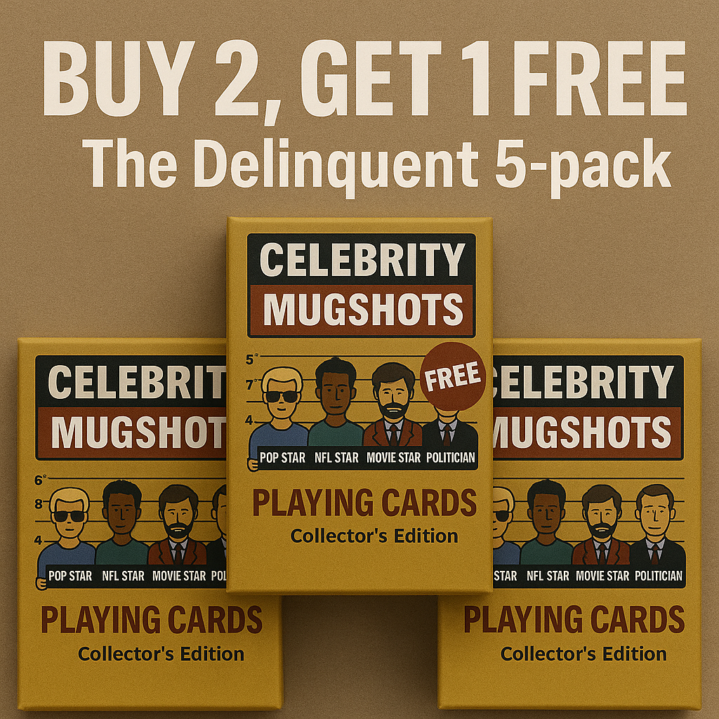 Celebrity Mugshots: Fame Meets Shame Collector Edition Playing Cards