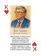 The Epstein Files Conspiracy Playing Card Deck Featuring Real Names from Flight Logs Court Filings