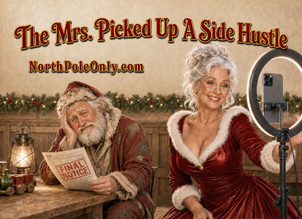 Merry Christmas, But I'm BROKE! Talking Santa Card with Mrs. Claus Centerfold